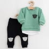 NEW BABY Dojčenská súprava tričko a tepláčky New Baby Brave Bear ABS zelená Veľ. 56