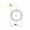 Rúra bezšvová 10 / 2 mm Rúra bezšvová 10 / 2 mm