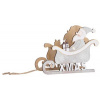 Strend Pro Dekorácia MagicHome Vianoce Woodeco, Santa v saniach, 19x15 cm Strend Pro Dekorácia MagicHome Vianoce Woodeco, Santa v saniach, 19x15 cm