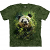 Tričko unisex The Mountain Joyful Panda (panda veľká) - zelené, M Tričko unisex The Mountain Joyful Panda (panda veľká) - zelené, M