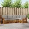 Rohová sofa sada s polštářem 5 pcs Přírodní a světle šedá 3374801 Rohová sofa sada s polštářem 5 pcs Přírodní a světle šedá 3374801