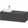 DURAVIT Ketho 2 závesná skrinka pod umývadlo na dosku (umývadlo vľavo), 2 zásuvky, 1400 x 550 x 459 mm, grafit super matná, K24888L80800000 DURAVIT Ketho 2 závesná skrinka pod umývadlo na dosku (umývadlo vľavo), 2 zásuvky, 1400 x 550 x 459 mm, grafit super matná, K24888L80800000
