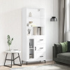 Vysoká skrinka biela 69,5x34x180 cm spracované drevo-ForU-3189509 Vysoká skrinka biela 69,5x34x180 cm spracované drevo-ForU-3189509