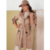 Béžová štýlová parka s pásikom NOLES TY4282 2XL Béžová štýlová parka s pásikom NOLES TY4282 2XL