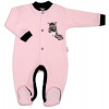 Baby Nellys Bavlnený overal Zebra - ružový, veľ. 68 Baby Nellys Bavlnený overal Zebra - ružový, veľ. 68