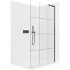 CERANO - Sprchová zástena Walk-in Onyx L-pravá vzpera - 8 mm - čierna matná, industriálne sklo - 130x200 cm CERANO - Sprchová zástena Walk-in Onyx L-pravá vzpera - 8 mm - čierna matná, industriálne sklo - 130x200 cm
