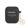 Guess 4G Charm Silikónové puzdro pre AirPods 1/2, čierne GUA2LSC4EK Guess 4G Charm Silikónové puzdro pre AirPods 1/2, čierne GUA2LSC4EK