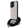 Guess PU 4G Metal Logo Crossbody Popruh zadný kryt pre iPhone 16 Pink Guess PU 4G Metal Logo Crossbody Popruh zadný kryt pre iPhone 16 Pink