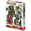 DINO Puzzle 4x54 dílků Zafari: Zoomba a kamarádi 13x19cm skládačka 4v1 DINO Puzzle 4x54 dílků Zafari: Zoomba a kamarádi 13x19cm skládačka 4v1