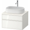 DURAVIT Zencha závesná skrinka pod umývadlo na dosku, 2 zásuvky, 650 x 550 x 442 mm, biela/biela super matná, ZE4820064840000 DURAVIT Zencha závesná skrinka pod umývadlo na dosku, 2 zásuvky, 650 x 550 x 442 mm, biela/biela super matná, ZE4820064840000