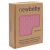 NEW BABY Bambusová pletená deka New Baby so vzorom 100 x 80 cm Pink