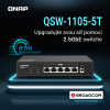 QNAP switch QSW-1105-5T (5x 2,5GbE port, pasiv. chlazení, 100M/ 1G/ 2,5G, Broadcom Chipset) QNAP switch QSW-1105-5T (5x 2,5GbE port, pasiv. chlazení, 100M/ 1G/ 2,5G, Broadcom Chipset)