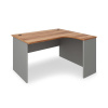 Rauman Rohový stôl SimpleOffice 140 x 120 cm, pravý, orech vlašský / sivá Rauman Rohový stôl SimpleOffice 140 x 120 cm, pravý, orech vlašský / sivá