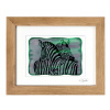 Atelier - Petr Vydra Zebra - zelené vitrážové sklo v hnedom ráme 30 x 40 cm ( pasparta 21 x 30 cm ) Atelier - Petr Vydra Zebra - zelené vitrážové sklo v hnedom ráme 30 x 40 cm ( pasparta 21 x 30 cm )