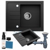 Granitový drez jednokomorový kuchynský čierny + sifón Luca 1.0s Granitový drez jednokomorový kuchynský čierny + sifón Luca 1.0s