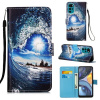 Peňaženkové 3D puzdro COLORED na Motorola Moto G22 - Vlny a slnko Peňaženkové 3D puzdro COLORED na Motorola Moto G22 - Vlny a slnko