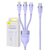 Baseus CASS030205 Flash Series II 3 v 1 - typ C na typ C, Lightning, Micro USB, 100 W, 1,5m, fialový Baseus CASS030205 Flash Series II 3 v 1 - typ C na typ C, Lightning, Micro USB, 100 W, 1,5m, fialový
