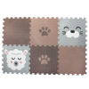 Penová podlaha puzzle 6 dielov HNEDÉ TLAPKY Penová podlaha puzzle 6 dielov HNEDÉ TLAPKY