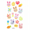 Samolepiace penové nálepky svietiace v tme - Zajačiky - DpCraft - 17 ks Samolepiace penové nálepky svietiace v tme - Zajačiky - DpCraft - 17 ks