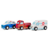 New Classic Toys Sada dřevěných mini záchranářských vozidel 3 ks New Classic Toys Sada dřevěných mini záchranářských vozidel 3 ks