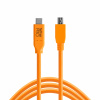 Tether Tools Pro USB-C 2.0 na USB-Micro 4,6 m oranžový Tether Tools Pro USB-C 2.0 na USB-Micro 4,6 m oranžový