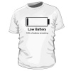 Low battery - pánske bavlnené tričko s potlačou B04E•B&C #E190 biele Low battery - pánske bavlnené tričko s potlačou B04E•B&C #E190 biele
