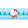 Panoramatická fototapeta - FT2184 - Hello Kitty na korčuliach 250cm x 104cm - Vliesová fototapeta Panoramatická fototapeta - FT2184 - Hello Kitty na korčuliach 250cm x 104cm - Vliesová fototapeta