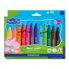 Fixky, sada, 2,5 mm, vyprateľné, jumbo, STAEDTLER „Noris® junior 329”, Peppa Pig, 12 farieb Fixky, sada, 2,5 mm, vyprateľné, jumbo, STAEDTLER „Noris® junior 329”, Peppa Pig, 12 farieb