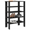 zahrada-XL Regál na topánky čierna 61x32x87,5 cm spracované drevo 859852 zahrada-XL Regál na topánky čierna 61x32x87,5 cm spracované drevo 859852
