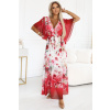 603-1 Airy wrap maxi dress with floral pattern – red roses biela | červená | fuchsiová One size numoco basic 5903938290848 603-1 Airy wrap maxi dress with floral pattern – red roses biela | červená | fuchsiová One size numoco basic 5903938290848