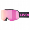 Detské lyžiarske okuliare UVEX Pwdr FM black matt/mirror pink green clear Detské lyžiarske okuliare UVEX Pwdr FM black matt/mirror pink green clear