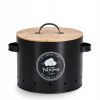 Kovová nádoba na zemiaky s bambusovým vekom ZELLER, čierna Kovová nádoba na zemiaky s bambusovým vekom ZELLER, čierna