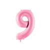 PartyDeco Fóliový balón narodeninové číslo 9 ružový 86cm PartyDeco Fóliový balón narodeninové číslo 9 ružový 86cm