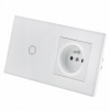 Jednoduchá biela zásuvka s vypínačom svetla APPIO Jednoduchá biela zásuvka s vypínačom svetla APPIO