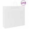 vidaXL Papierové tašky 250 ks s rúčkami, biele, 54x15x49 cm vidaXL Papierové tašky 250 ks s rúčkami, biele, 54x15x49 cm