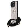 Guess PU 4G Metal Logo Crossbody Popruh zadný kryt pre iPhone 16 Pro Max Pink Guess PU 4G Metal Logo Crossbody Popruh zadný kryt pre iPhone 16 Pro Max Pink
