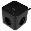 12W 3x zásuvka, 4xUSB, 1.5m černá HUSLOG 12W 3x zásuvka, 4xUSB, 1.5m černá HUSLOG