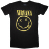 Šaty Nirvana - Yellow Happy Face, Žena,Čierna,XL Šaty Nirvana - Yellow Happy Face, Žena,Čierna,XL