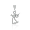 Strieborný prívesok Anjel so srdcom Strieborný prívesok Anjel so srdcom