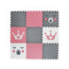 Penová puzzle podlaha do detskej izby 9 dielov RUŽOVÁ KORUNKA Penová puzzle podlaha do detskej izby 9 dielov RUŽOVÁ KORUNKA