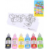 Farby na sklo glitter 5+1 22 ml Farby na sklo glitter 5+1 22 ml