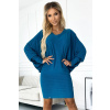 Dámske netopierie šaty 402-3 tyrkysové - Numoco XXL/XXXL Dámske netopierie šaty 402-3 tyrkysové - Numoco XXL/XXXL