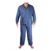 František zapínacie pánske froté pyžamo 4F-785-12 L šedomodrá František zapínacie pánske froté pyžamo 4F-785-12 L šedomodrá