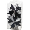 Ozdoba MagicHome Vianoce, 6 ks, čierno - strieborná, 8x9,5 cm Ozdoba MagicHome Vianoce, 6 ks, čierno - strieborná, 8x9,5 cm