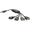 Akyga adaptér Hub USB 2.0 4-port/ABS/cierna/15cm Akyga adaptér Hub USB 2.0 4-port/ABS/cierna/15cm