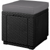 Keter CUBE taburet - grafit + šedá poduška Keter CUBE taburet - grafit + šedá poduška
