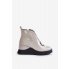 Lakované členkové topánky s klinom D&A Light grey 38 Lakované členkové topánky s klinom D&A Light grey 38