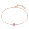 MINET Jemný náramok z ružového zlata s fialovým zirkónom Au 585/1000 0,75 g JMG0318FRB16 MINET Jemný náramok z ružového zlata s fialovým zirkónom Au 585/1000 0,75 g JMG0318FRB16