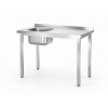 Drezový stôl Hendi Kitchen Line, skrutkovaný, drez vľavo - 1000x600x850 mm Drezový stôl Hendi Kitchen Line, skrutkovaný, drez vľavo - 1000x600x850 mm