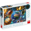 DINO Puzzle 1000 dílků Planety 66x47cm svítí ve tmě neon skládačka DINO Puzzle 1000 dílků Planety 66x47cm svítí ve tmě neon skládačka